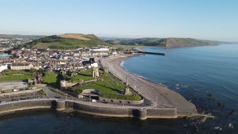 Aberystwyth-Castle-Gales-Reino-Unido-Imágenes-Aéreas