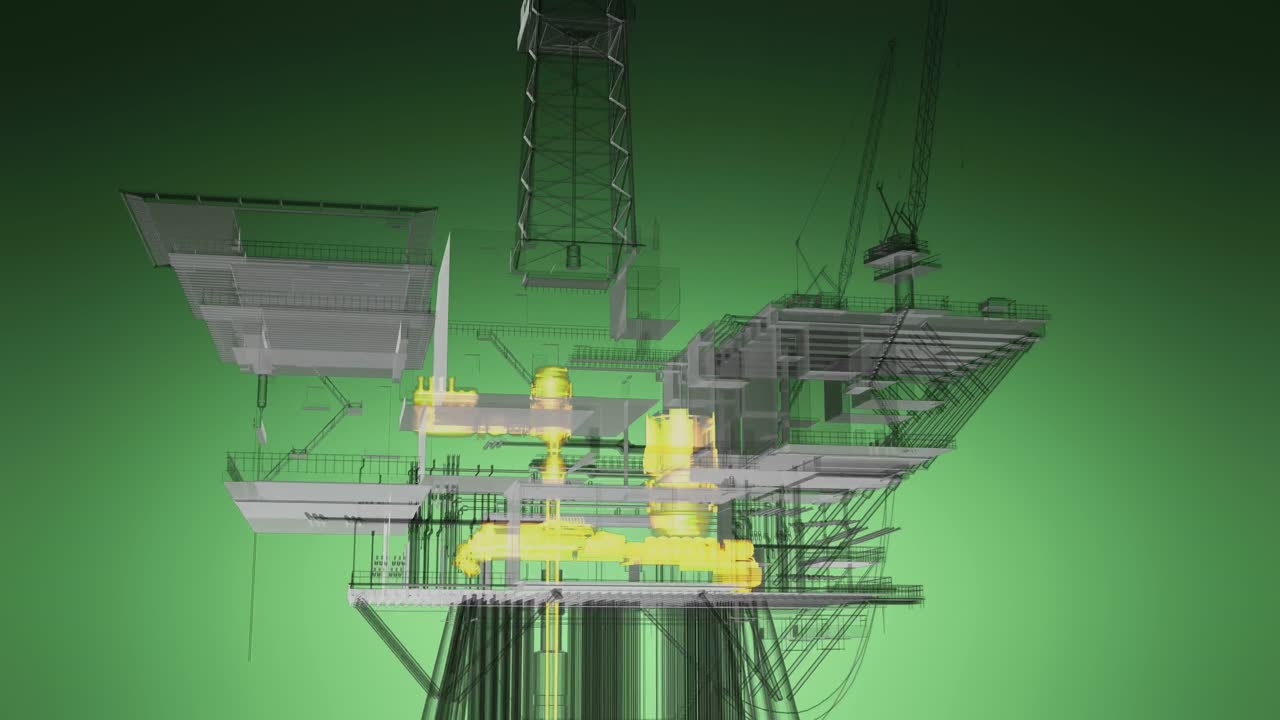 plataforma de procesamiento central de petróleo y gas de bucle giratorio