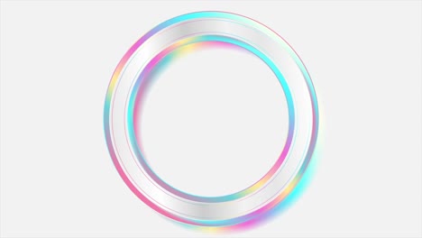 holographic circle frame geometric abstract tech motion background