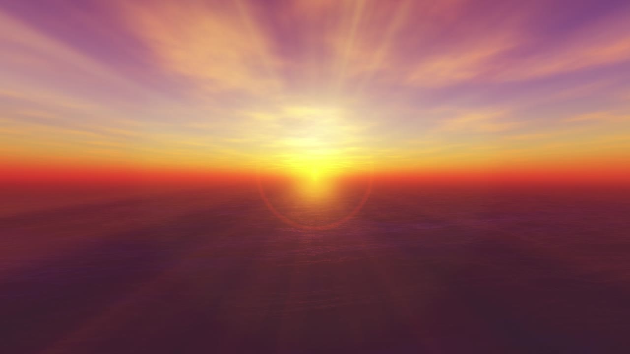 pôr-do-sol sobre o oceano 4k