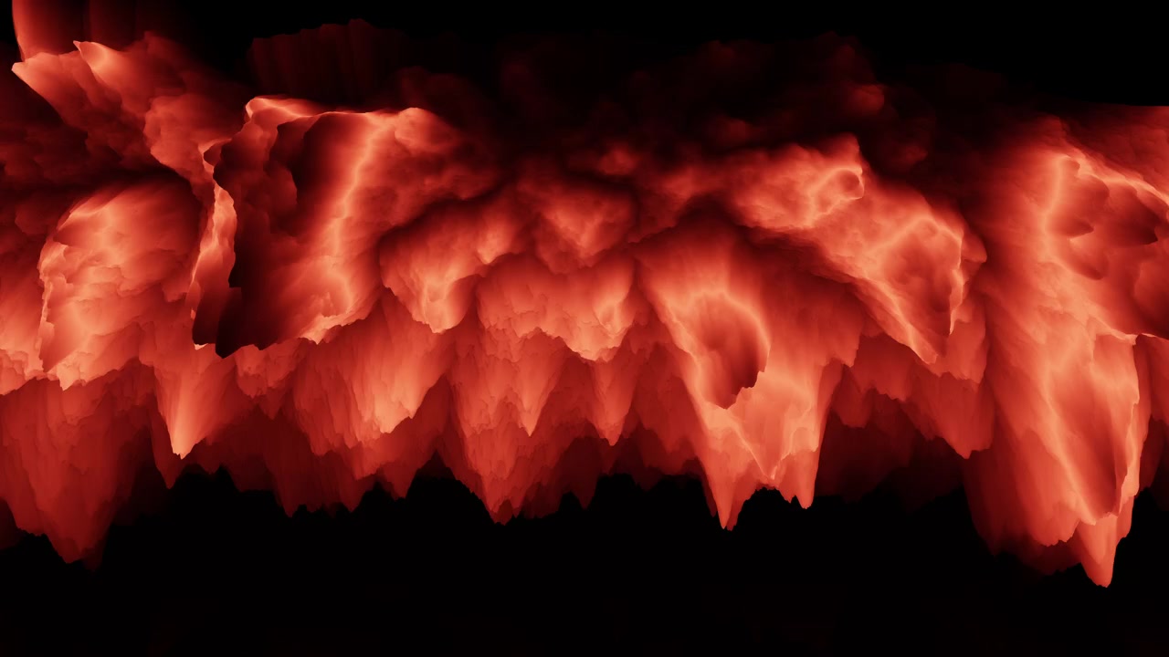 Eine Linie leuchtet auf einer mysteriösen schwarzen Leinwand.