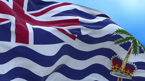 el bucle sin costuras de la bandera del territorio británico del océano índico.