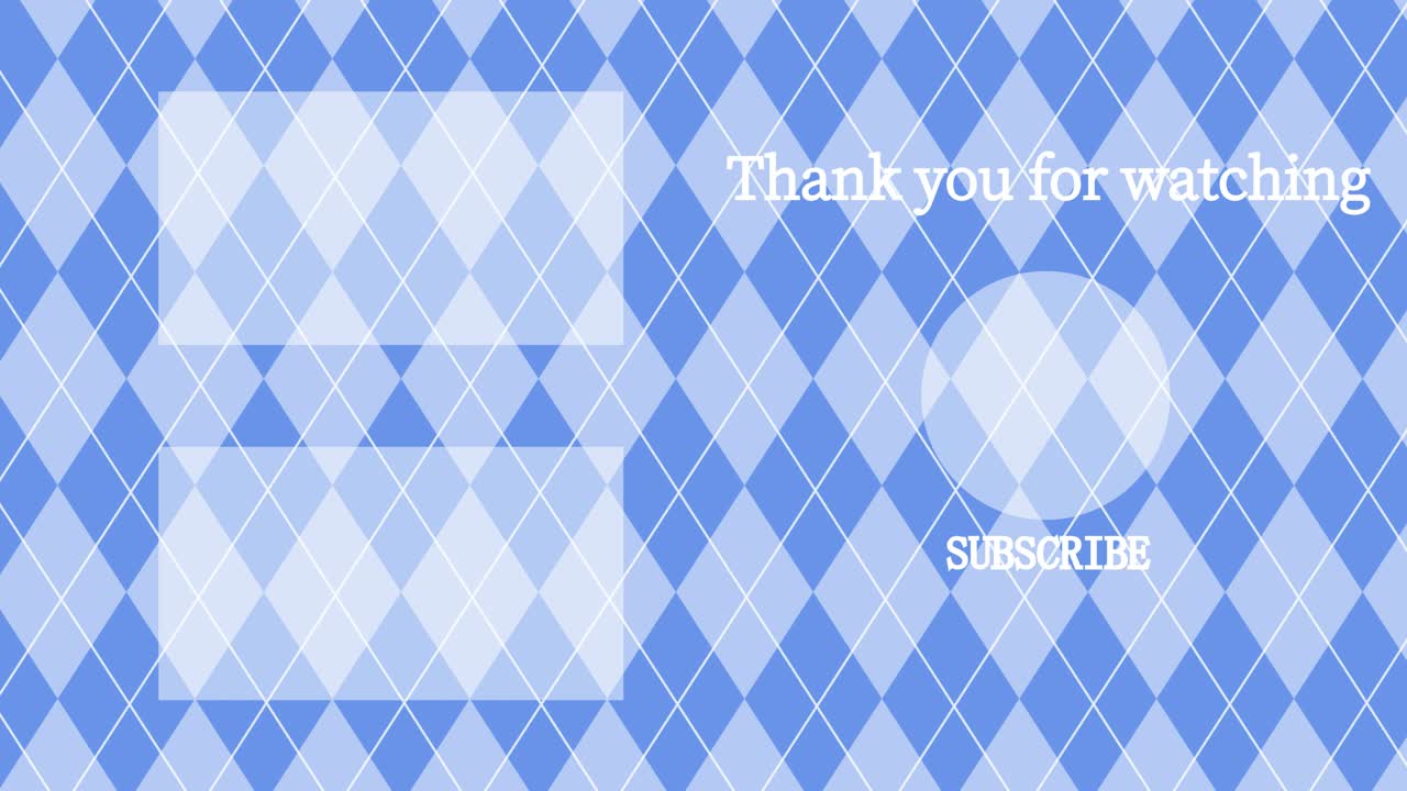 argyle 패턴 엔드 카드 엔딩 스크린 모션 그래픽
