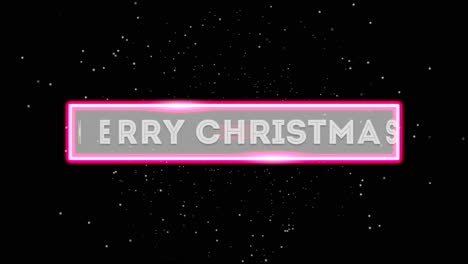 Merry-Christmas-with-neon-red-grid-and-stars-in-galaxy