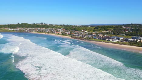 seaside townscape of lennox head in australian state of new south wales