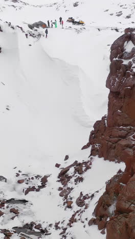 winter adventure in a rocky mountain valley