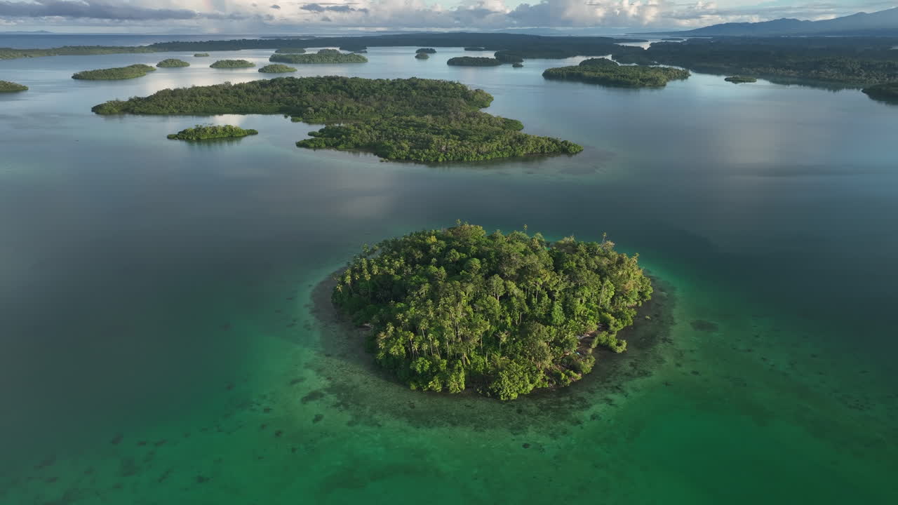 Sunrise views over Vona Vona Lagoon in Solomon Islands