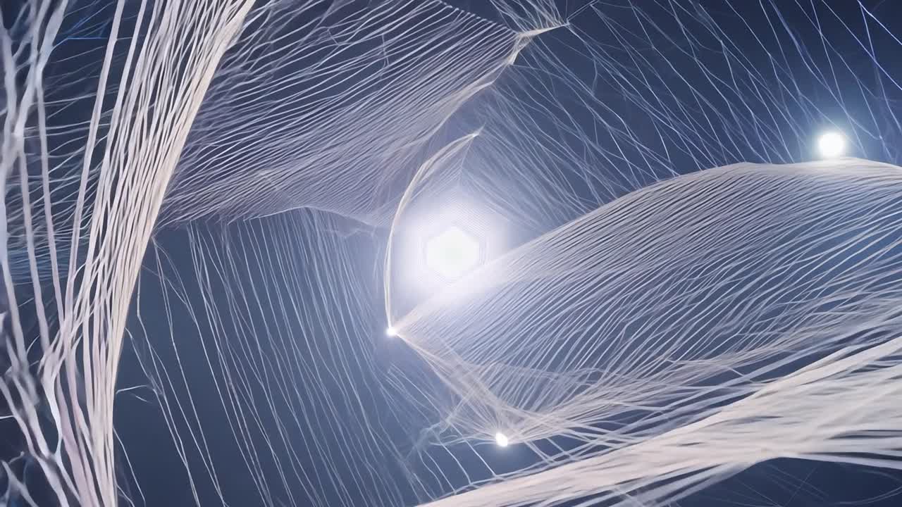 추상적인 라이트 아트 설치