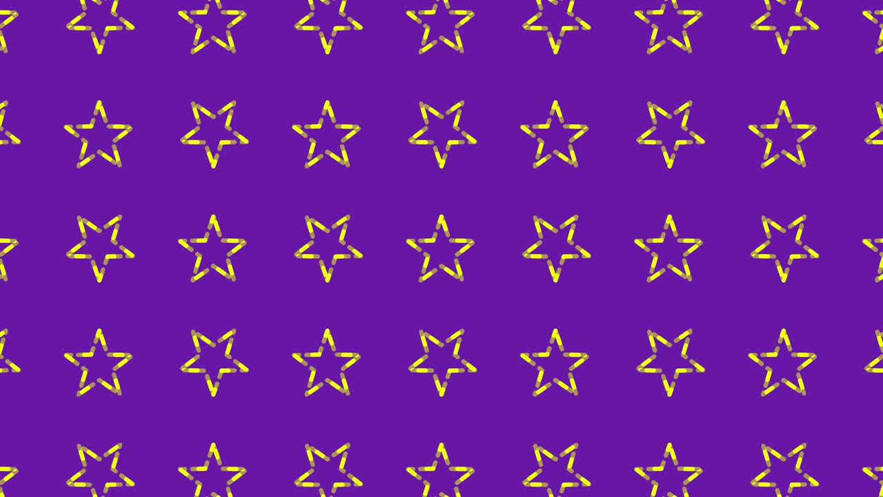 fondo animado 2d. patrón de video bucle simple pequeñas estrellas giran en fondo pastel. patrón abstracto con modeladores de estrellas. diseño gráfico de movimiento para cartel y portada. marca de imágenes textiles dinámicas 4k