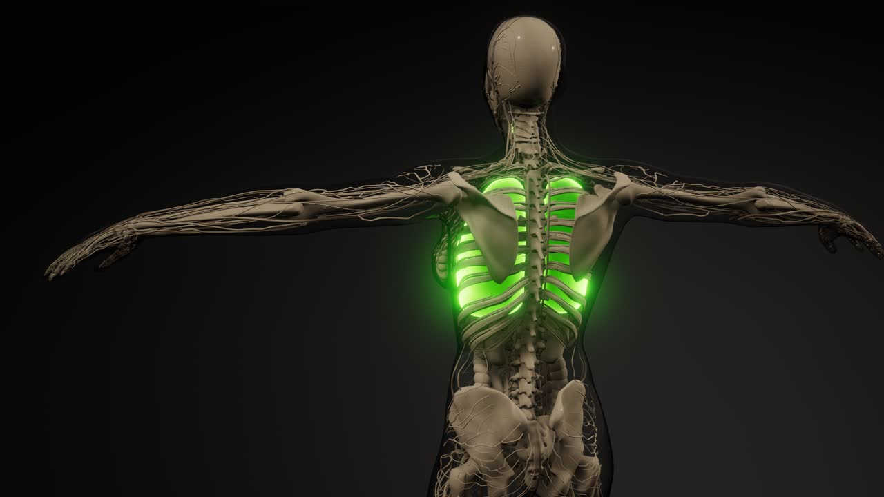 examen radiológico de los pulmones humanos