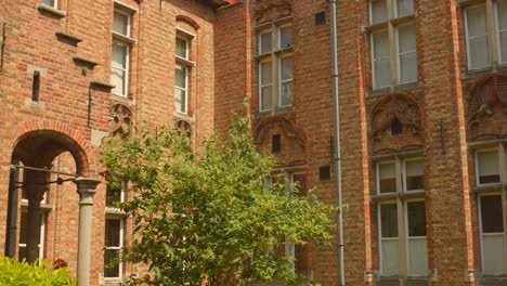 Pan-Shot-of-Europe's-Oldest-Hospital-Building,-Old-St