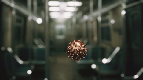 epidemia de coronavirus covid-19 en el vagón del metro