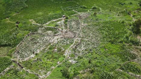 Effluent-disposal-to-the-water-dam,-drone-fly-over-the-water-dam-in-the-nairobi-with-water-disposal-contaminating,-contaminating-water-of-the-dam-with-the-hyacinth