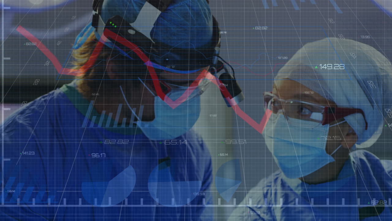 Animation of statistics and data processing over diverse surgeons