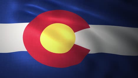 waving flag of colorado. close-up, loopable 3d animation