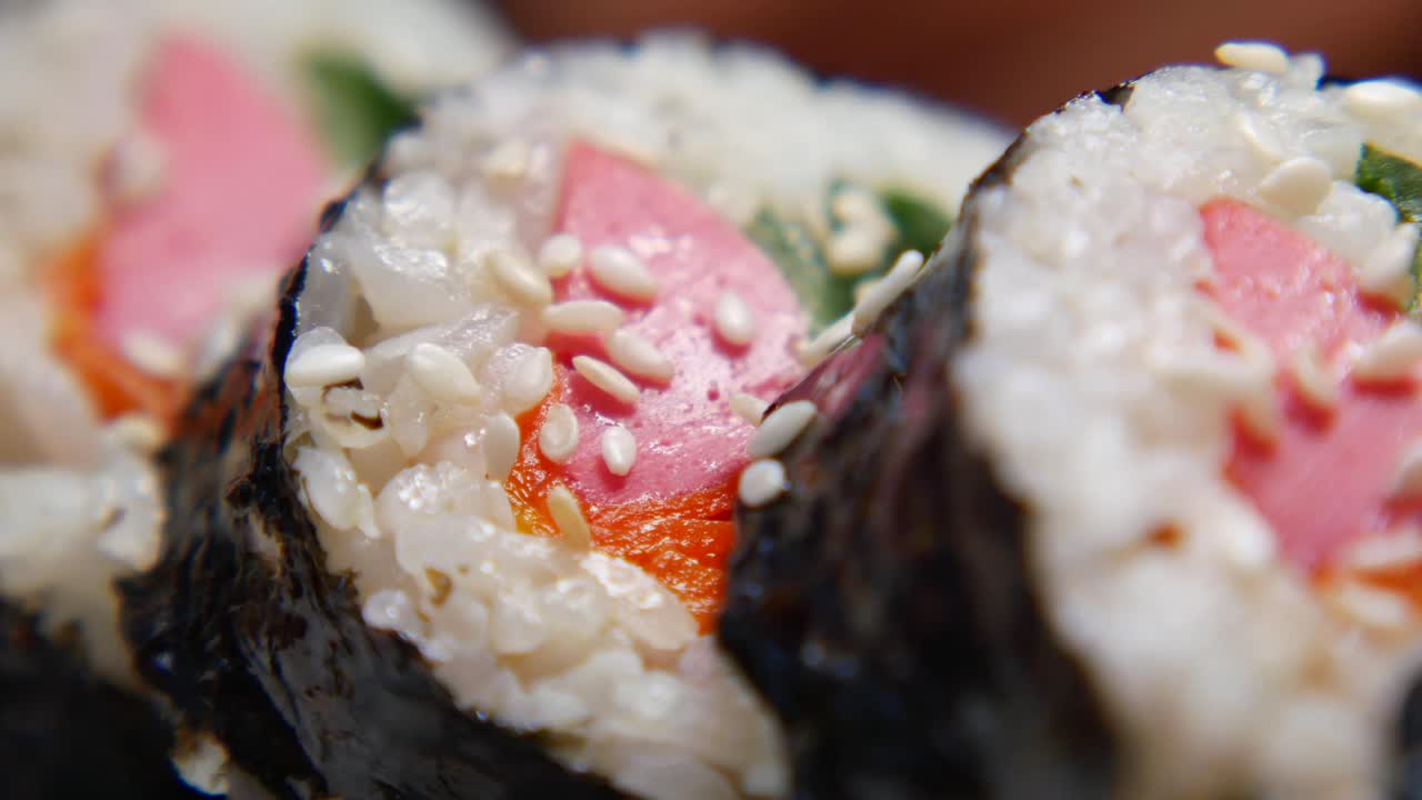 Close-up Sushi Maki Rolls
