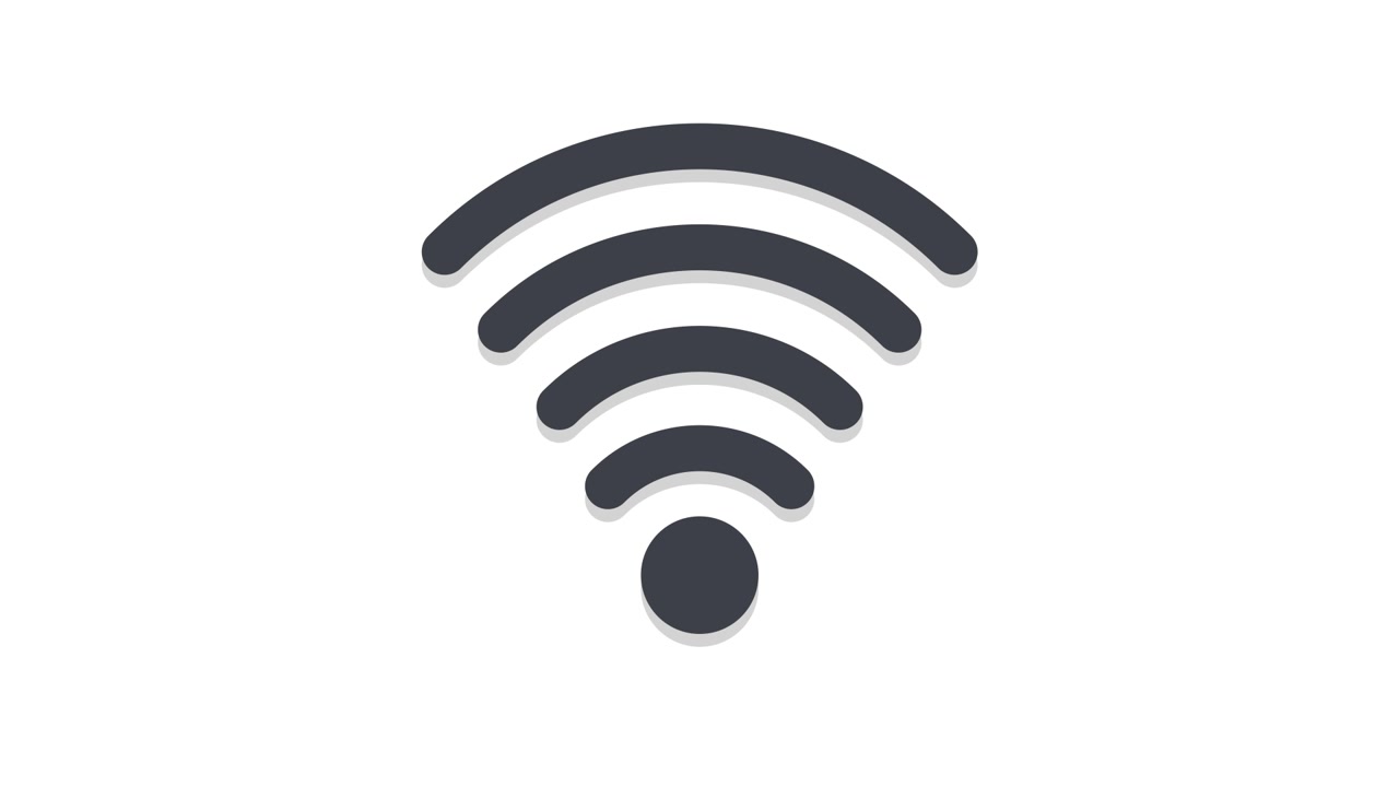 Icona animata del segnale WiFi con intensità di connessione variabile