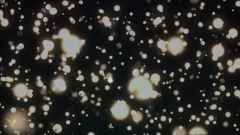 animación de manchas amarillas brillantes sobre un fondo negro