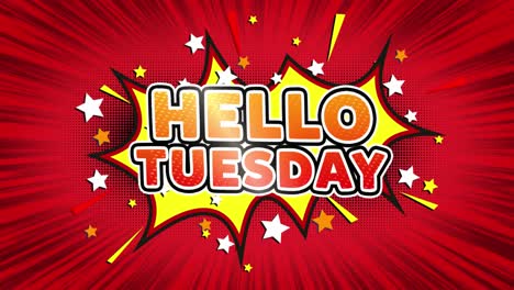 hello tuesday comic graphic design