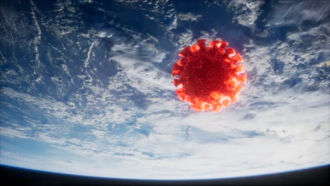 coronavirus covid-19 on the earth orbit