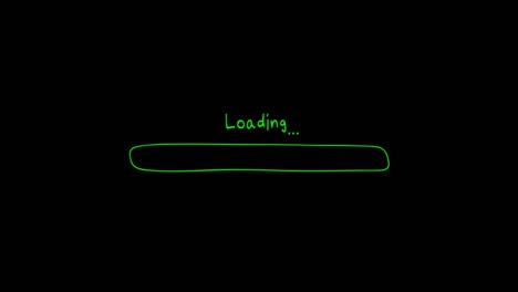 animation colorful loading bar on black background.