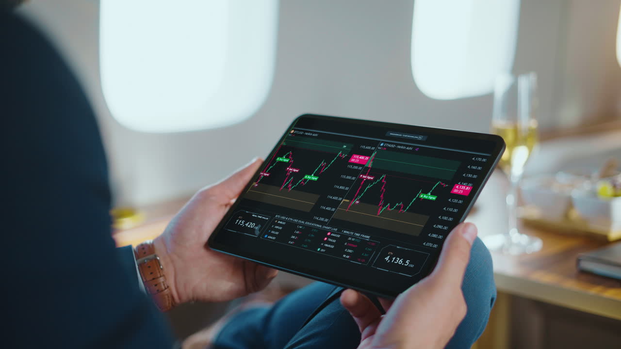 Cryptocurrency Trading on Tablet