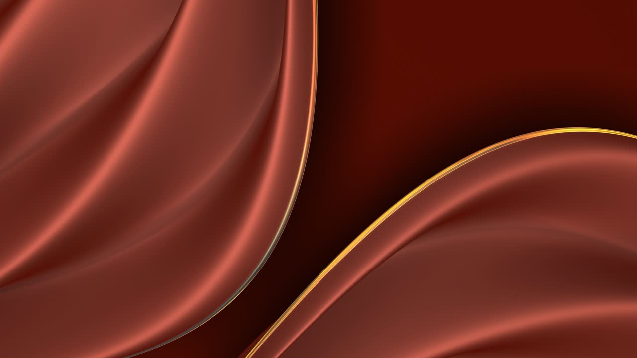 Abstract Red Fabric Background with Gold Accents
