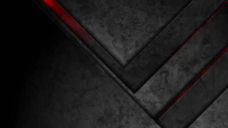 glossy red and black grunge geometric motion background