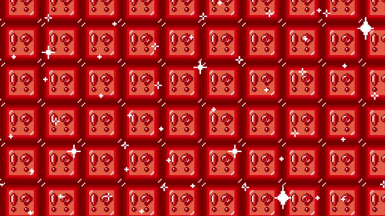 Pixel art tile interrobang mark Looping animated background. 1080p (4).mp4
