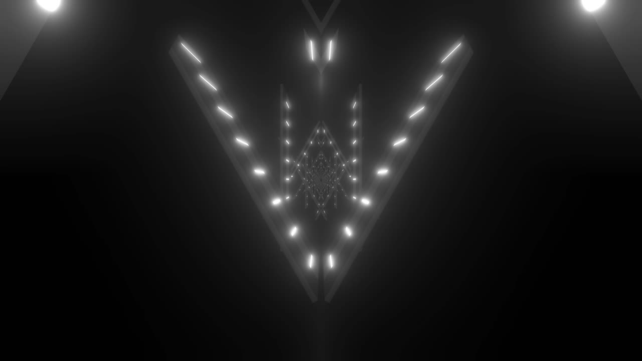 túnel de neón brillante y abstracto