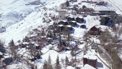 european-designed houses made with local supplies at farellones, chile