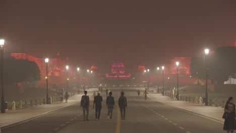 rashtrapati bhavan or indian president house at night