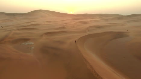 crossing the vast desert sands