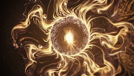 golden abstract circular design