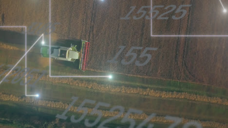 animación del procesamiento de datos en el campo