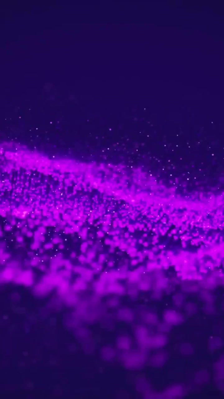 Animation von sich bewegenden violetten Punkten vor schwarzem Hintergrund