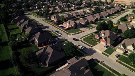 aerial view of a suburban neighborhood