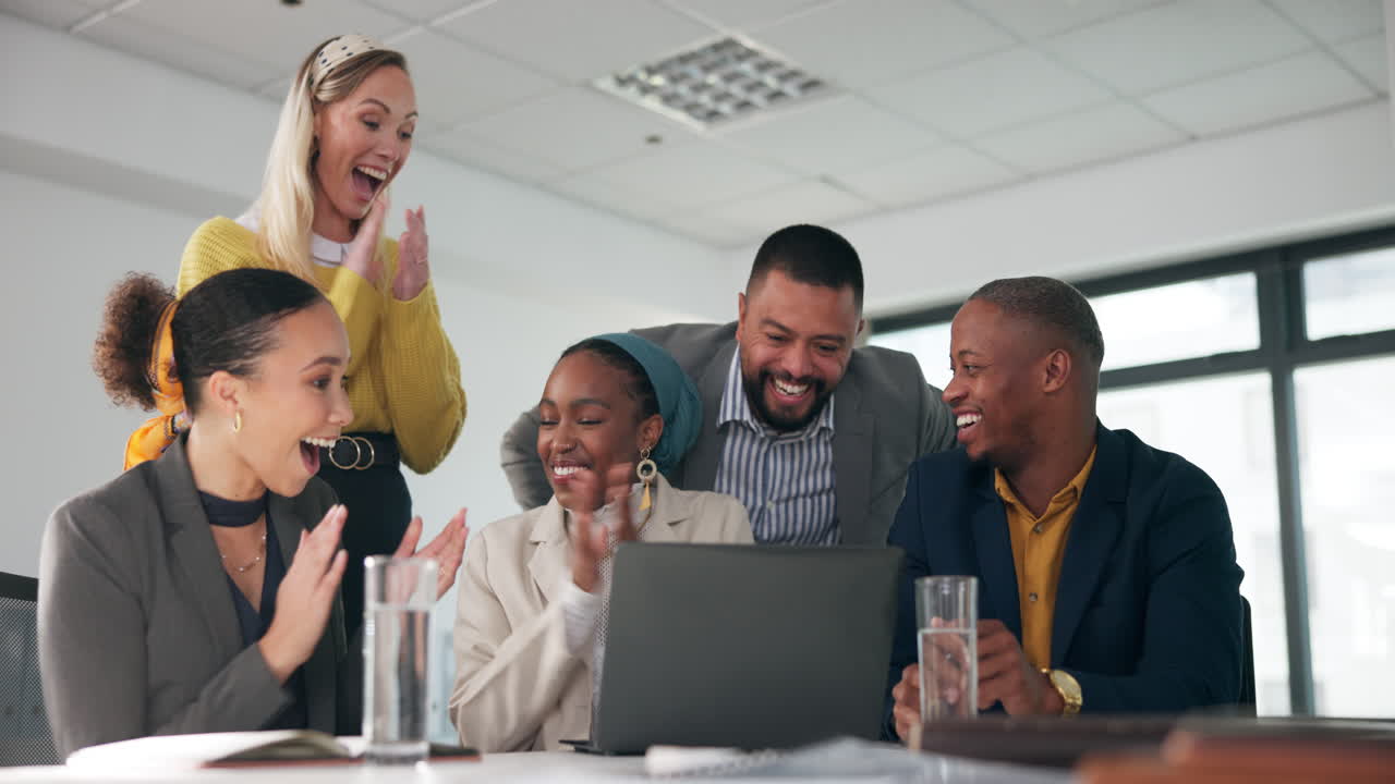 Celebrating Business Team Achievement