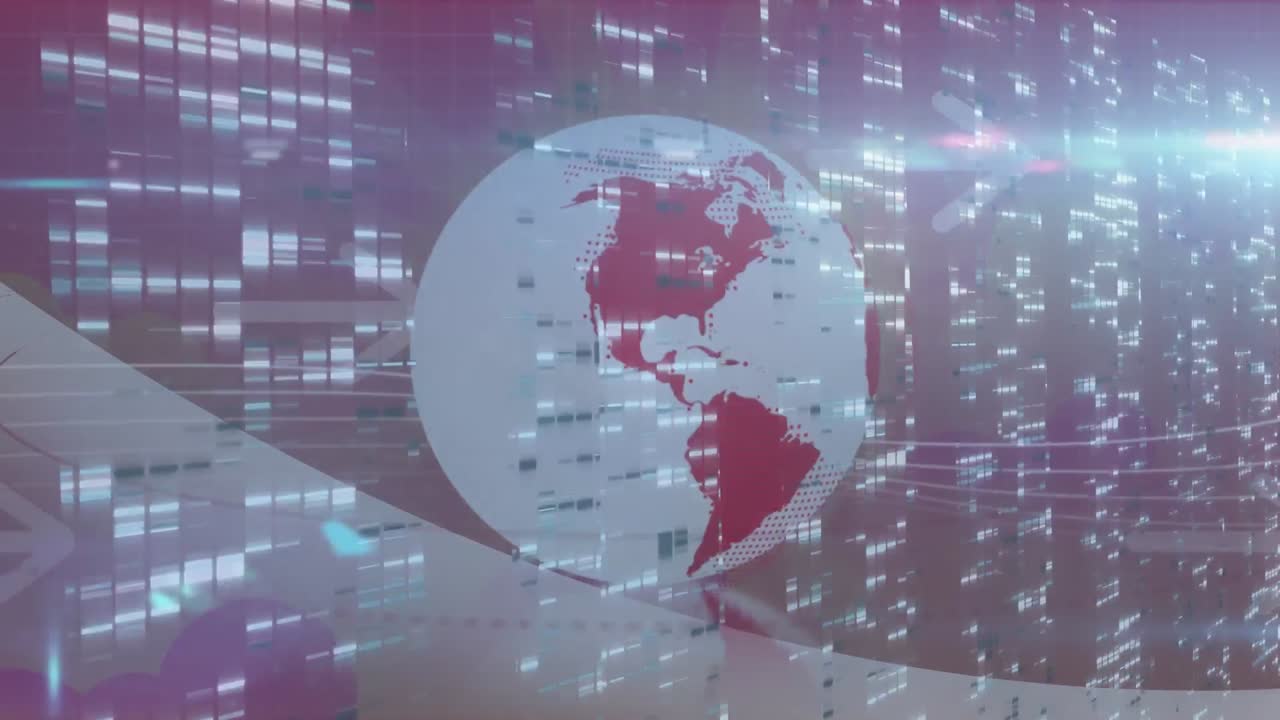 animación del globo sobre el procesamiento de datos