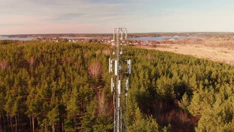 mobile phone tower in rural area