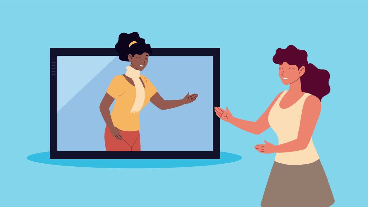 best friends animation with women