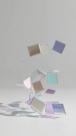 abstract composition of pastel geometric shapes