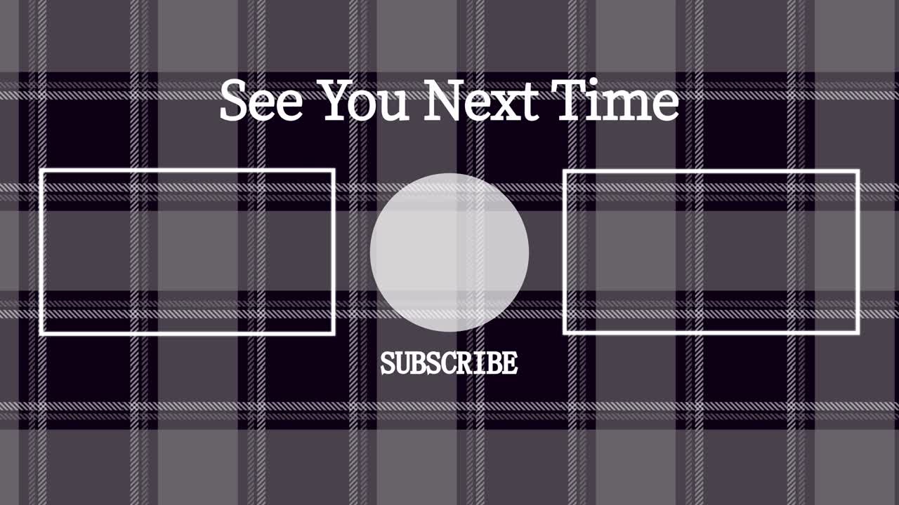 플레이드 체커드 엔드 카드 엔딩 스크린 모션 그래픽