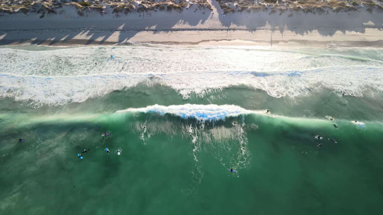 surfear las olas perfectas de la mañana de perth en verano