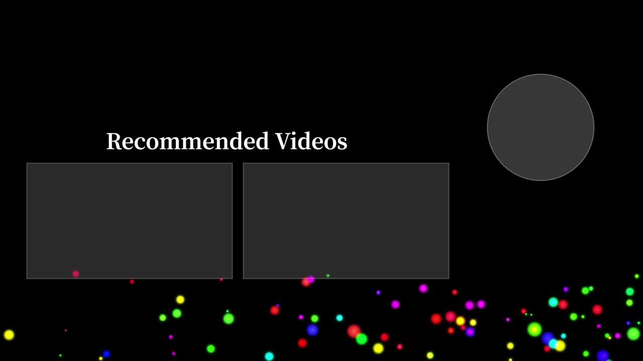 esfera de bola colorida tarjeta de finalización pantalla de finalización gráficos de movimiento