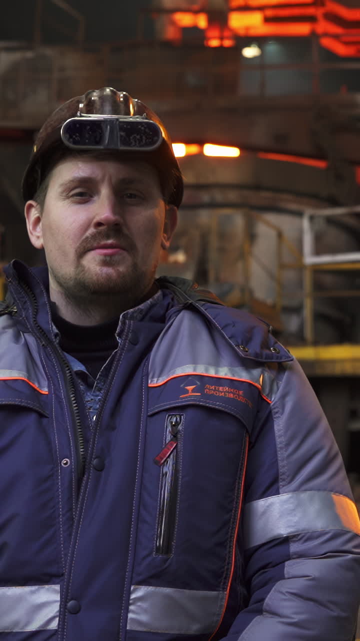 Portrait of an Industrial Worker in a Factory Setting