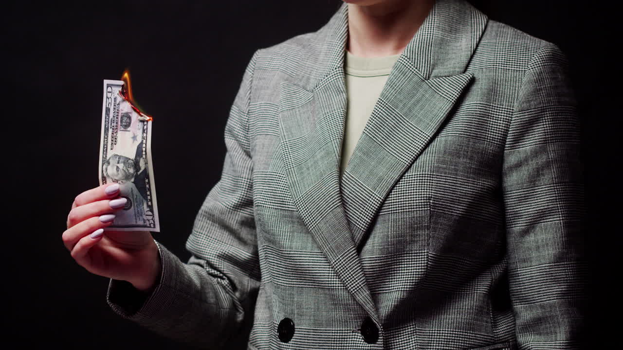 Burning a fifty dollar bill