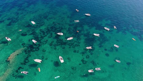 krk island, stara baska croatia, aerial view of the coast with boats, beaches and adriatic sea 4k video
