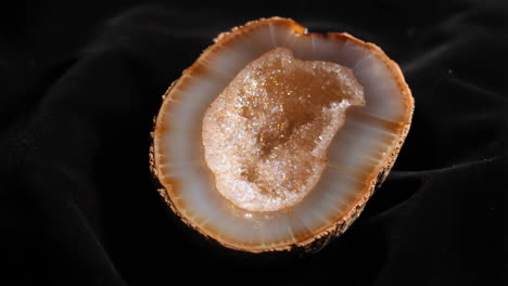 close-up of an agate geode