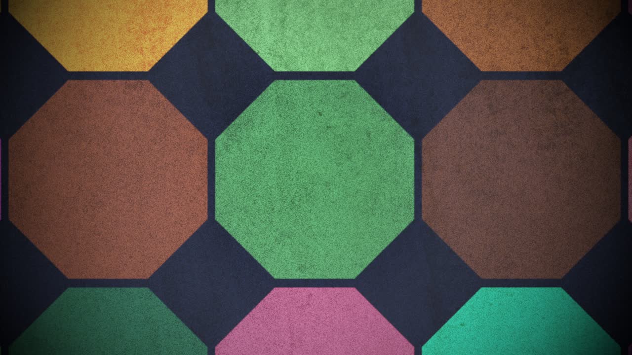 Big abstract colorful geometric hexagon pattern